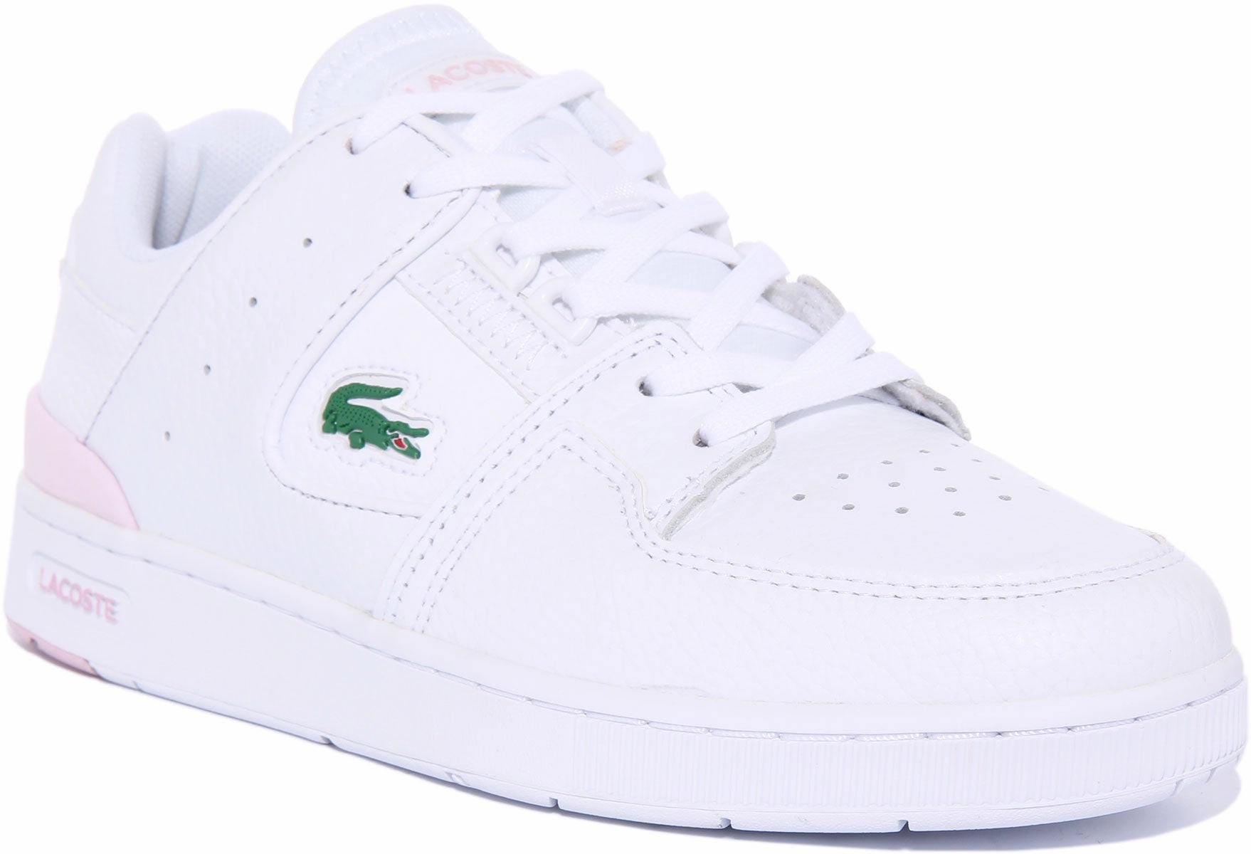 Lacoste Court Cage In White Pink For Women Shoes Lacoste