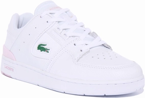 Lacoste Court Cage In White Pink For Women Shoes Lacoste