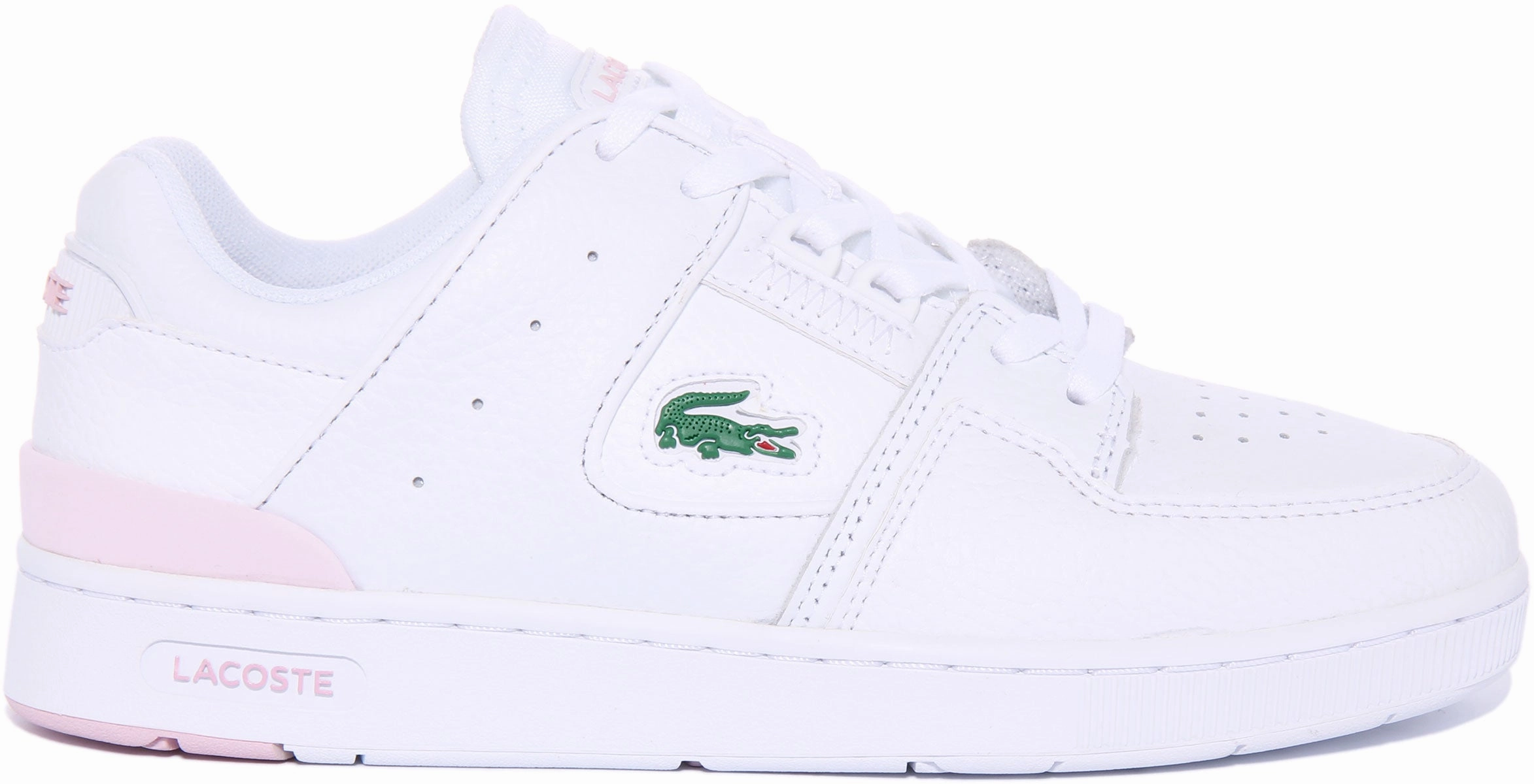 Lacoste Court Cage In White Pink For Women Shoes Lacoste
