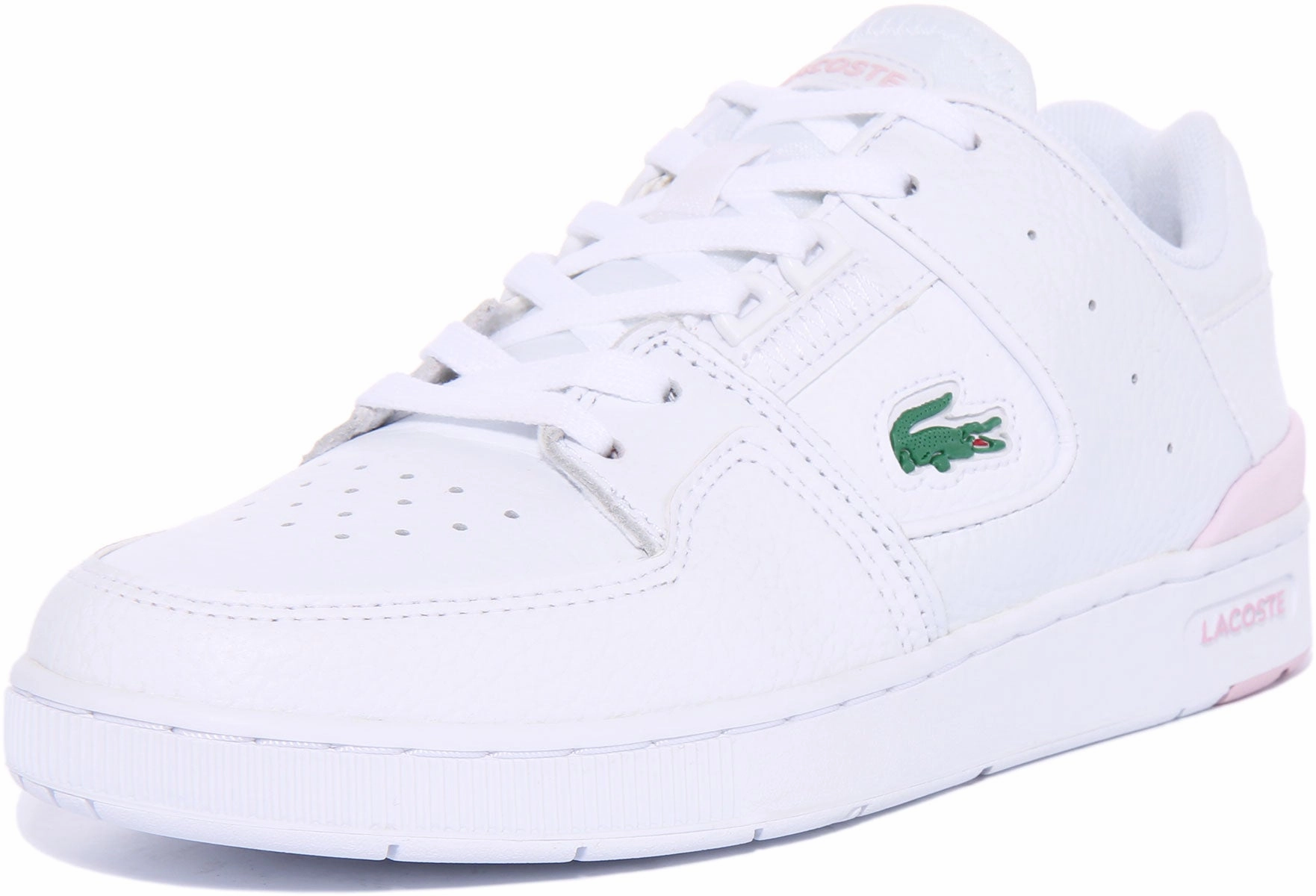 Lacoste Court Cage In White Pink For Women Shoes Lacoste
