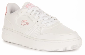 Lacoste L001 Set 224 In White Pink For Junior Shoes Lacoste