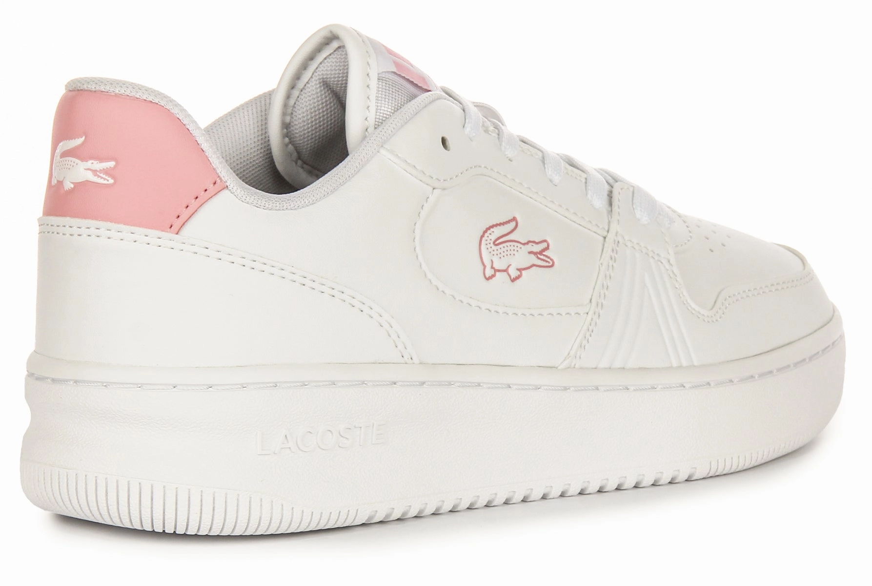 Lacoste L001 Set 224 In White Pink For Junior Shoes Lacoste