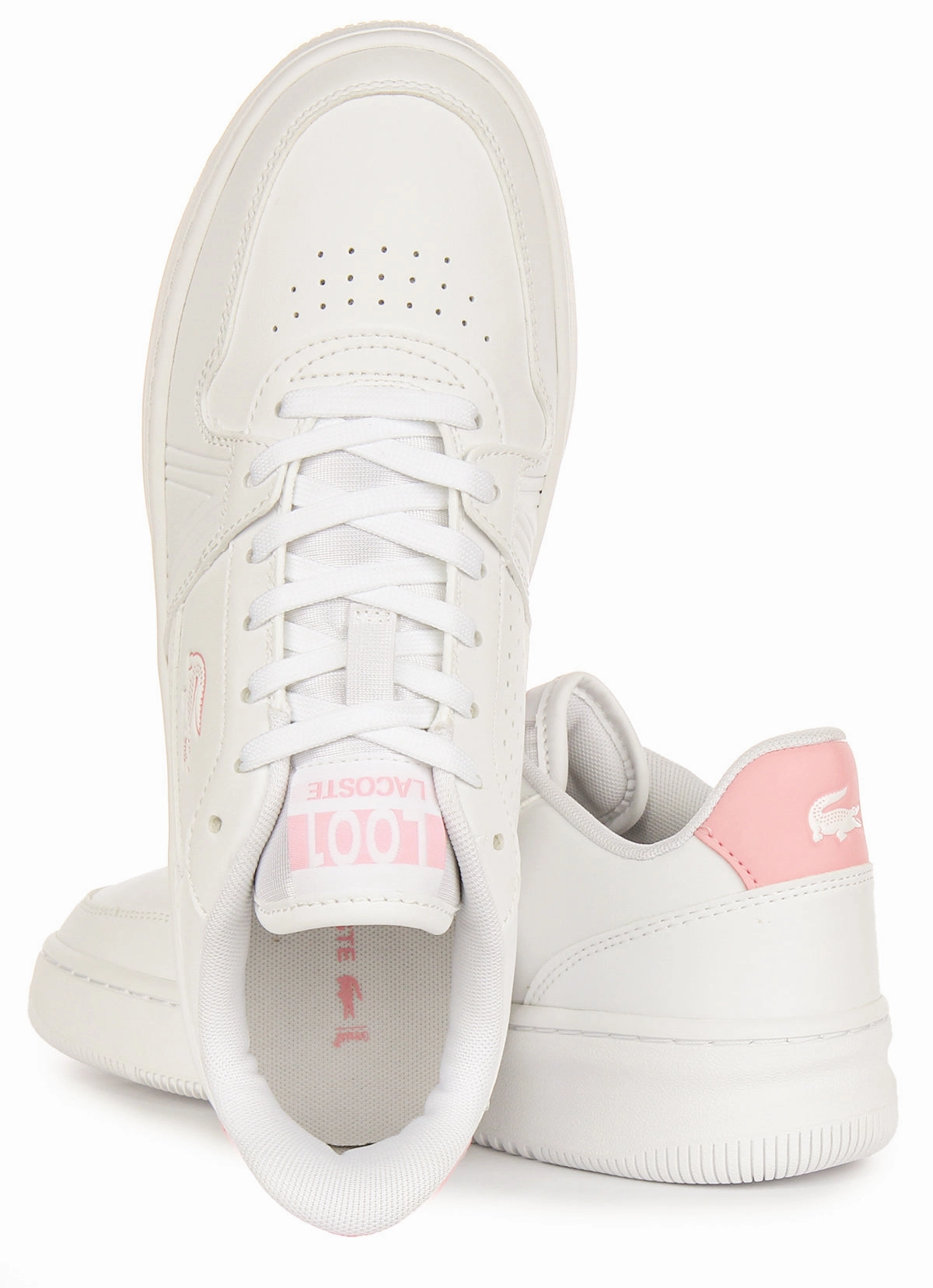 Lacoste L001 Set 224 In White Pink For Junior Shoes Lacoste