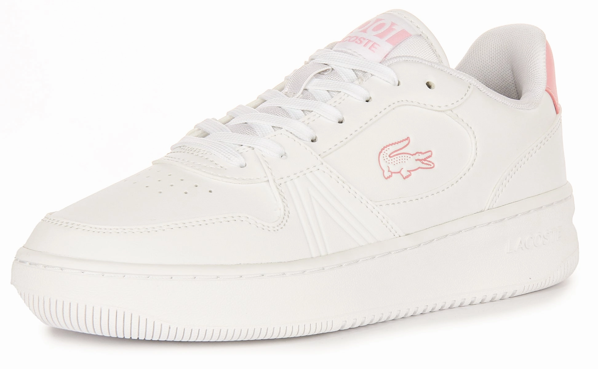 Lacoste L001 Set 224 In White Pink For Junior Shoes Lacoste