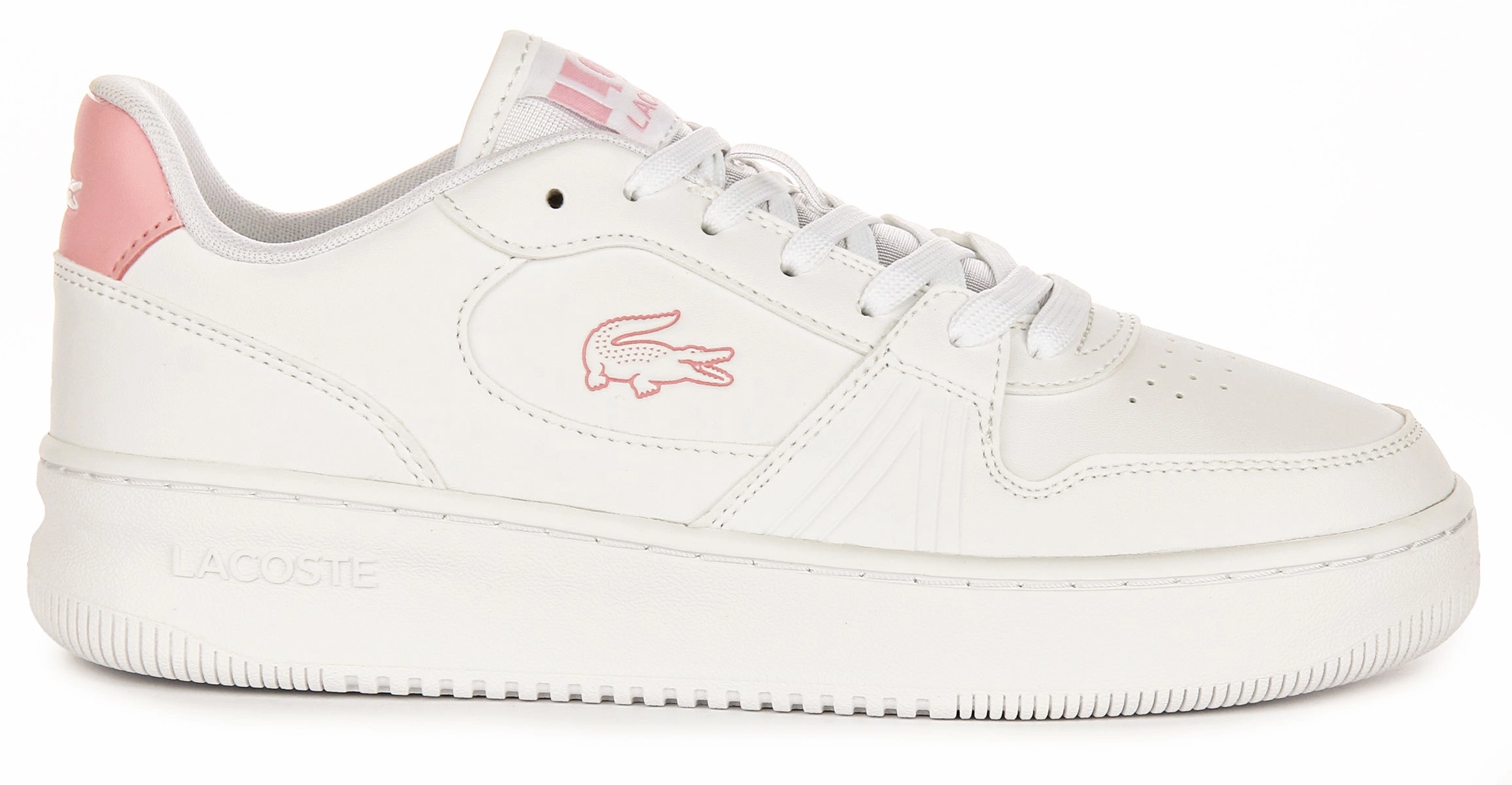 Lacoste L001 Set 224 In White Pink For Junior Shoes Lacoste