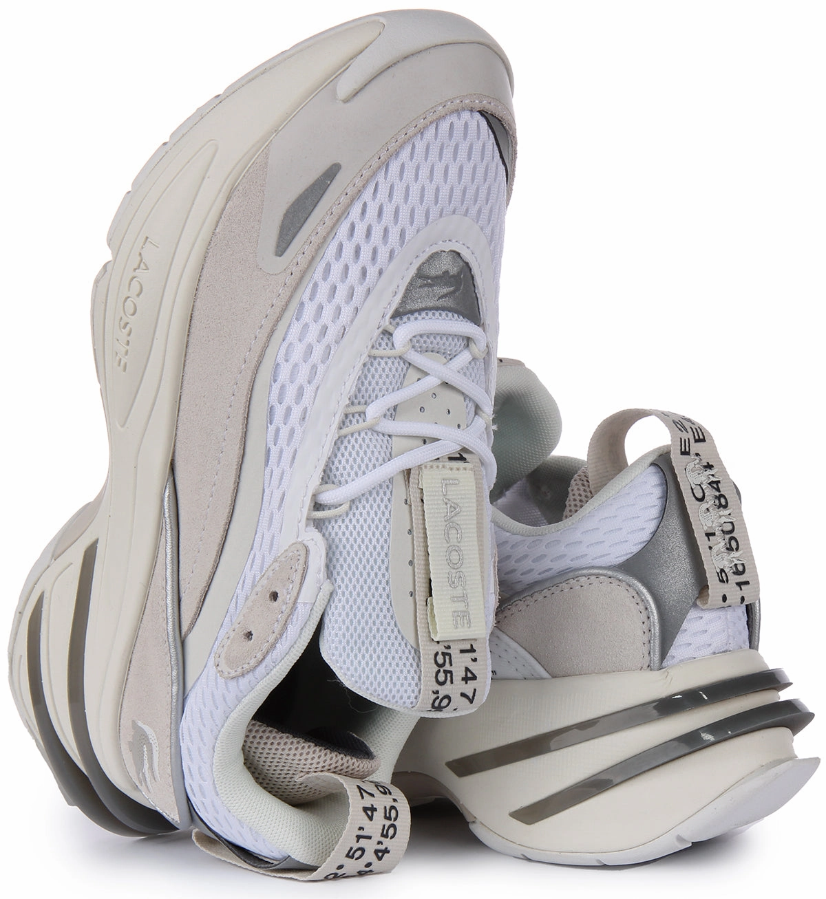Lacoste Odyssa In White Grey For Women Shoes Lacoste