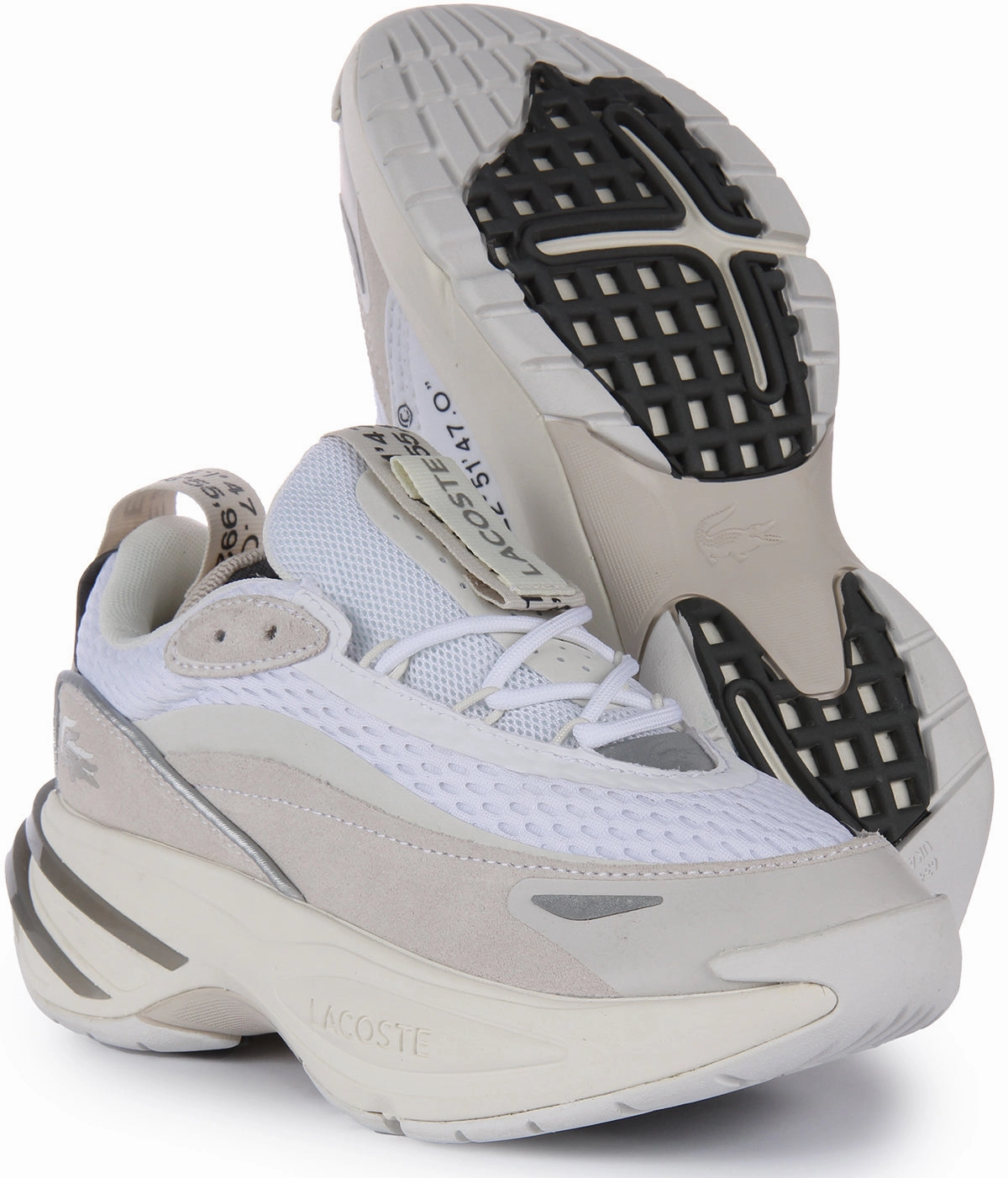 Lacoste Odyssa In White Grey For Women Shoes Lacoste