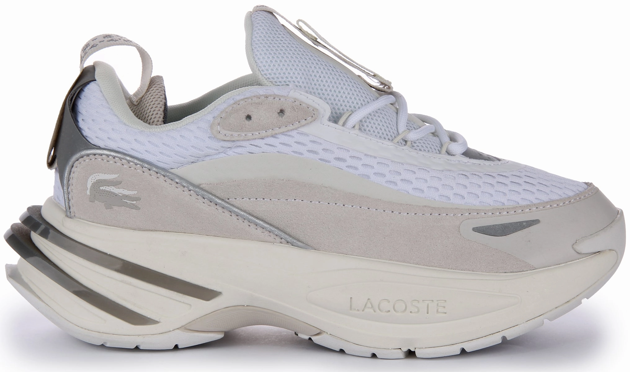 Lacoste Odyssa In White Grey For Women Shoes Lacoste