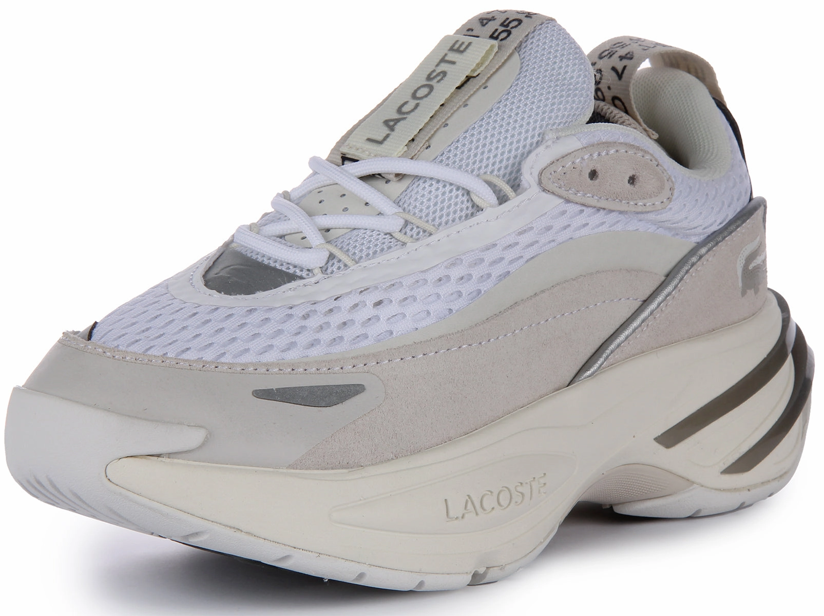 Lacoste Odyssa In White Grey For Women Shoes Lacoste