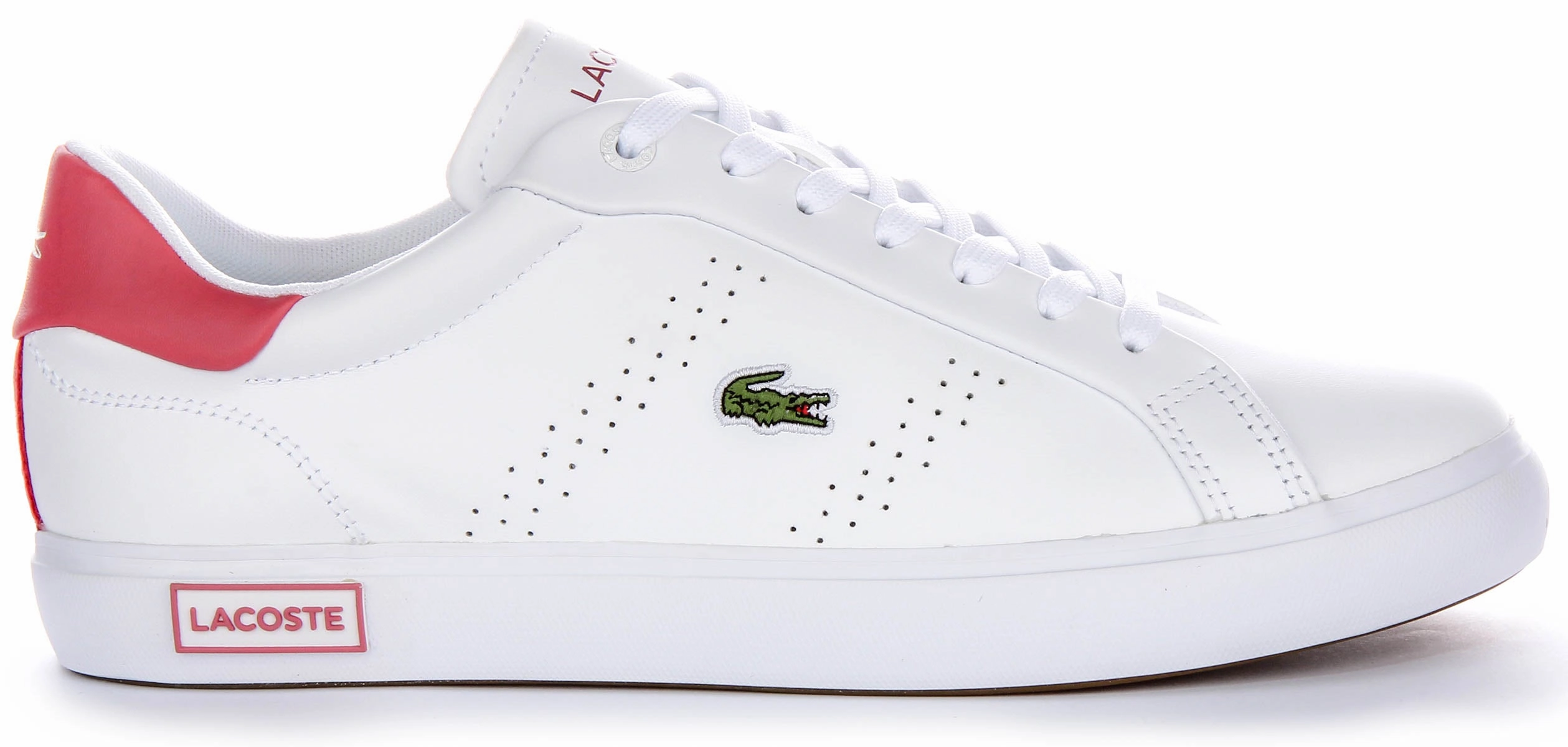 Lacoste Powercourt 2.0 In White Pink For Women Shoes Lacoste