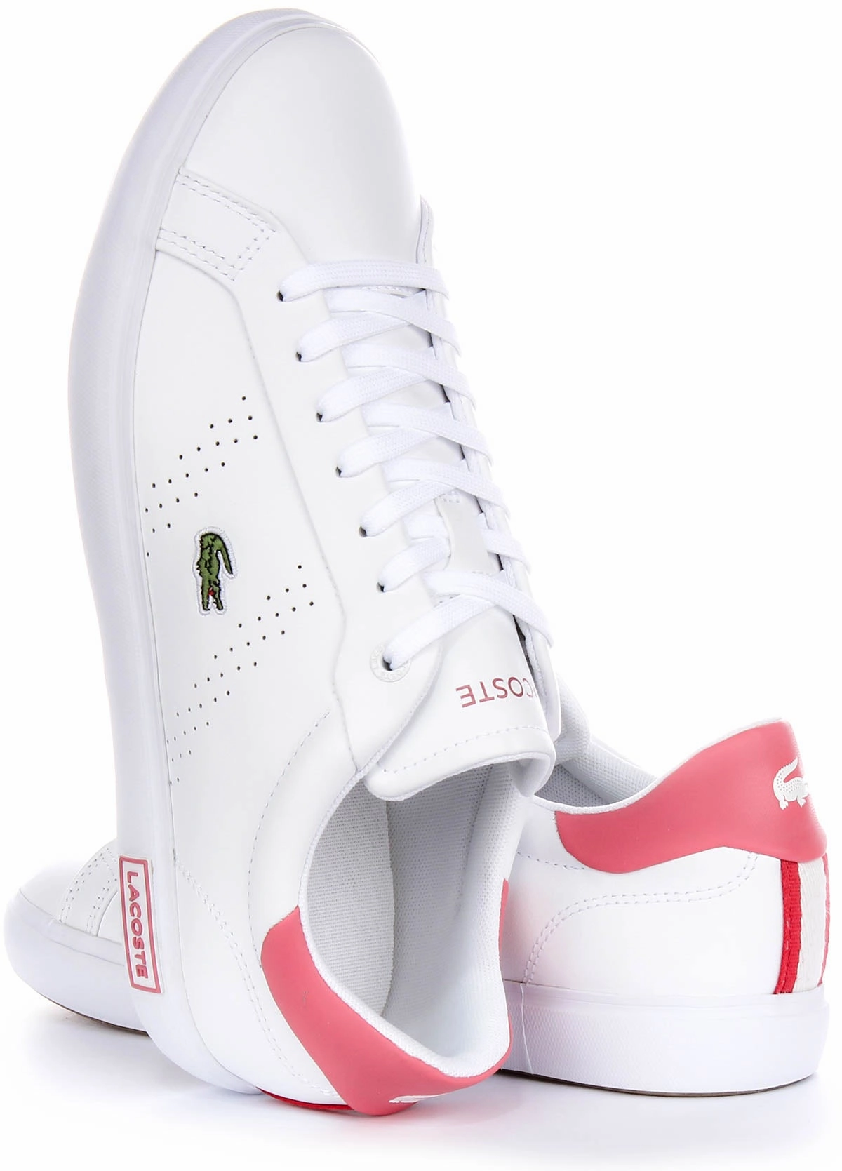Lacoste Powercourt 2.0 In White Pink For Women Shoes Lacoste