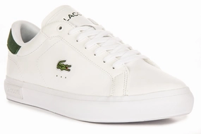 Lacoste Powercourt In White Green For Men Shoes Lacoste
