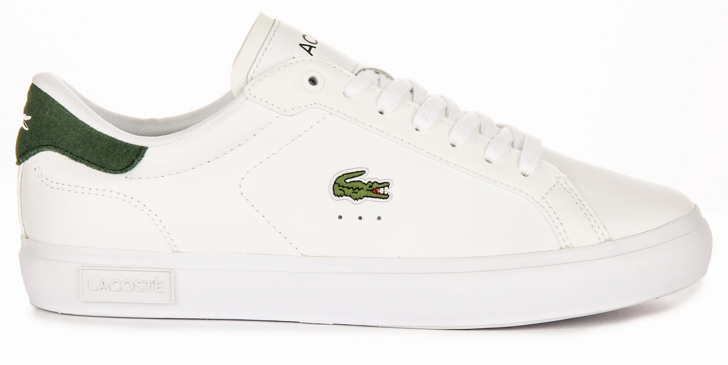 Lacoste Powercourt In White Green For Men Shoes Lacoste