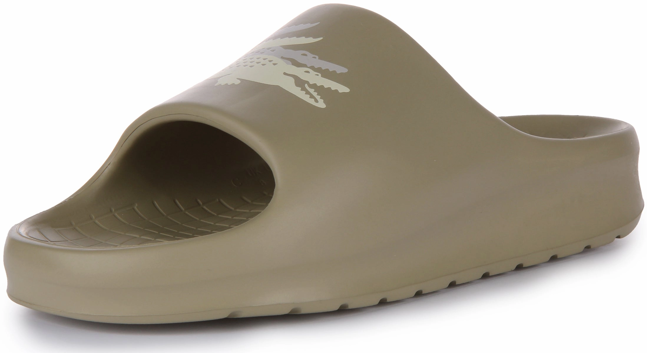 Lacoste Serve Slide 2.0 In Khaki Grey For Women Shoes Lacoste