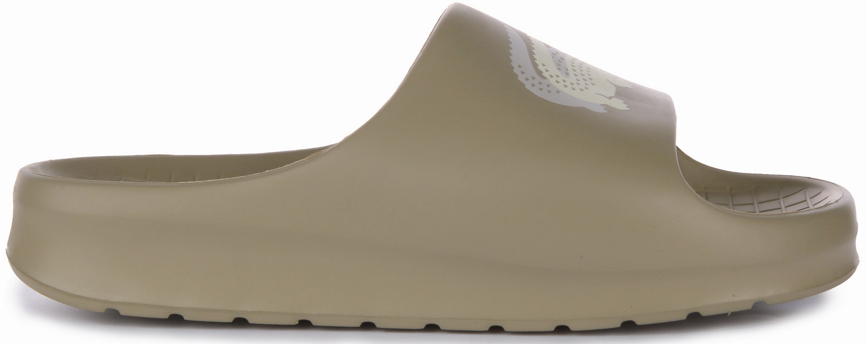 Lacoste Serve Slide 2.0 In Khaki Grey For Women Shoes Lacoste