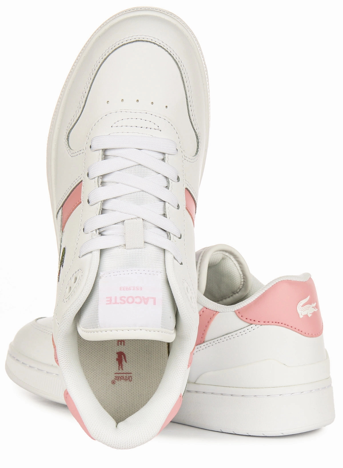 Lacoste T Clip Set In White Pink For Women Shoes Lacoste