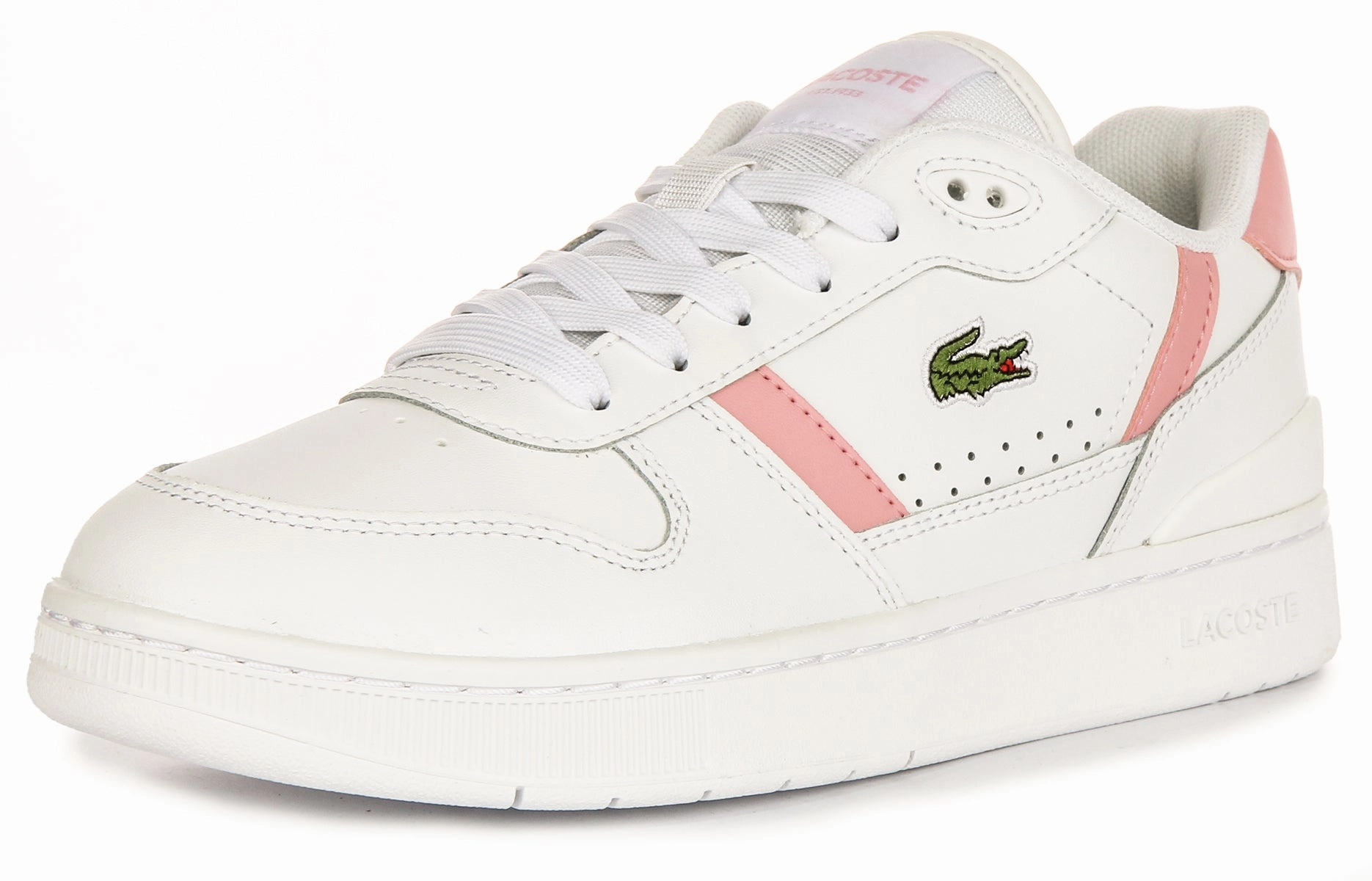 Lacoste T Clip Set In White Pink For Women Shoes Lacoste