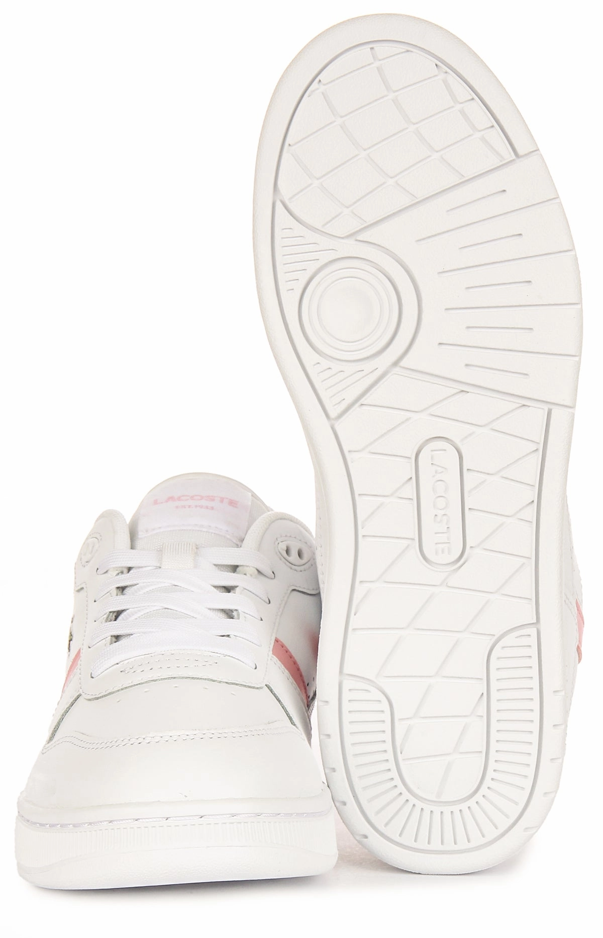 Lacoste T Clip Set In White Pink For Women Shoes Lacoste