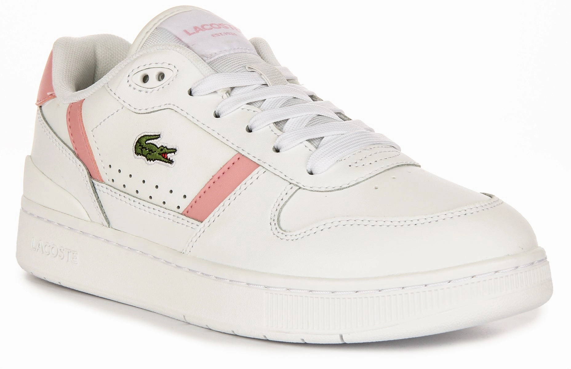 Lacoste T Clip Set In White Pink For Women Shoes Lacoste