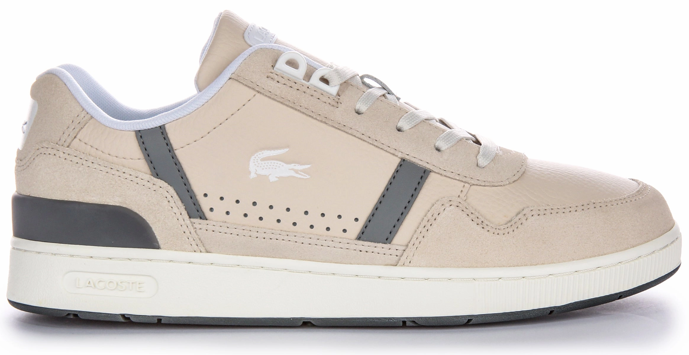 Lacoste T-Clip Trainers In Beige For Men Shoes Lacoste