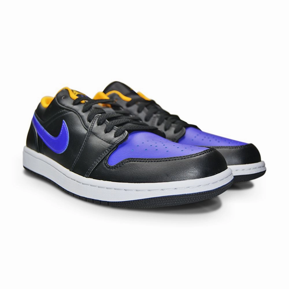 Mens Nike Air Jordan 1 Low "Dark Concord" - 553558 075- Black Dark Concord Taxi