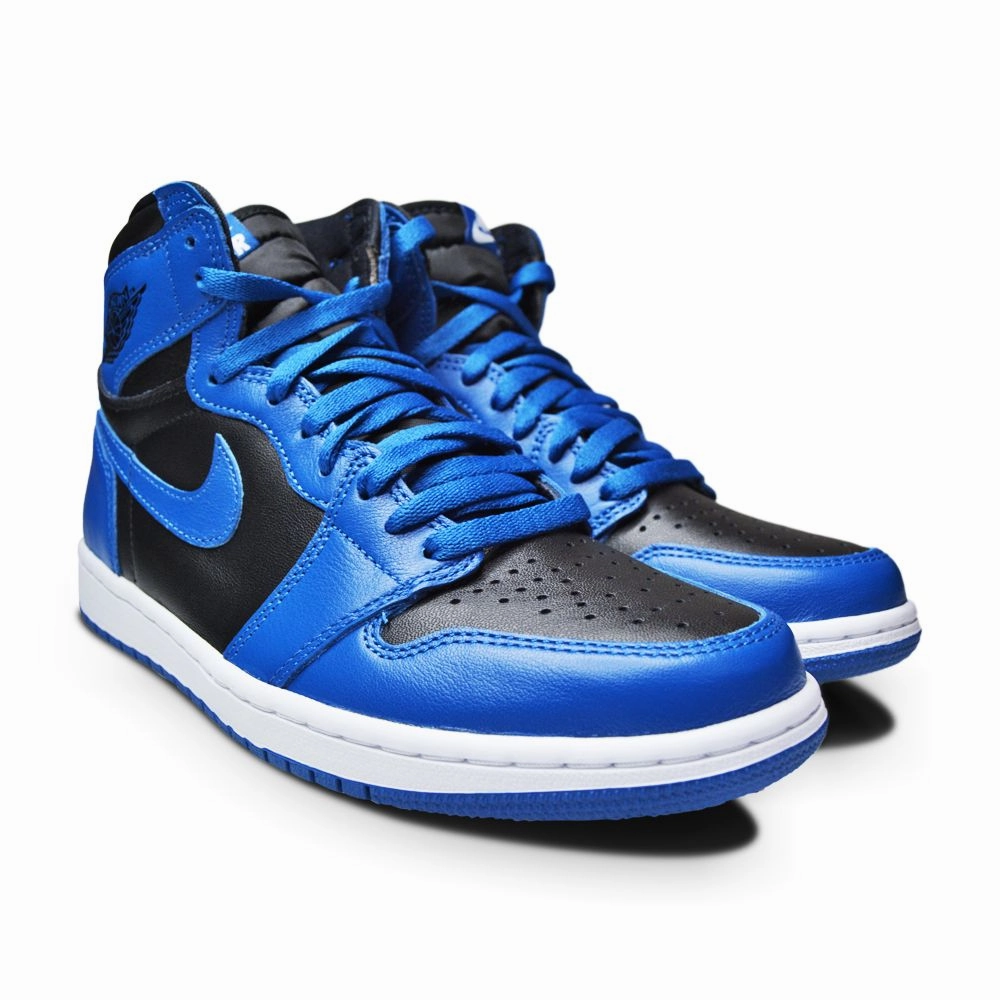 Mens Nike Air Jordan 1 Retro  High OG - 555088 404 - DK Marina Blue Black White