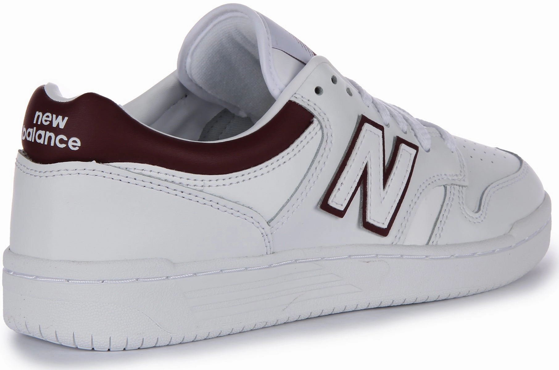 New Balance BB 480 LDB In White Maroon For Men Shoes New Balance