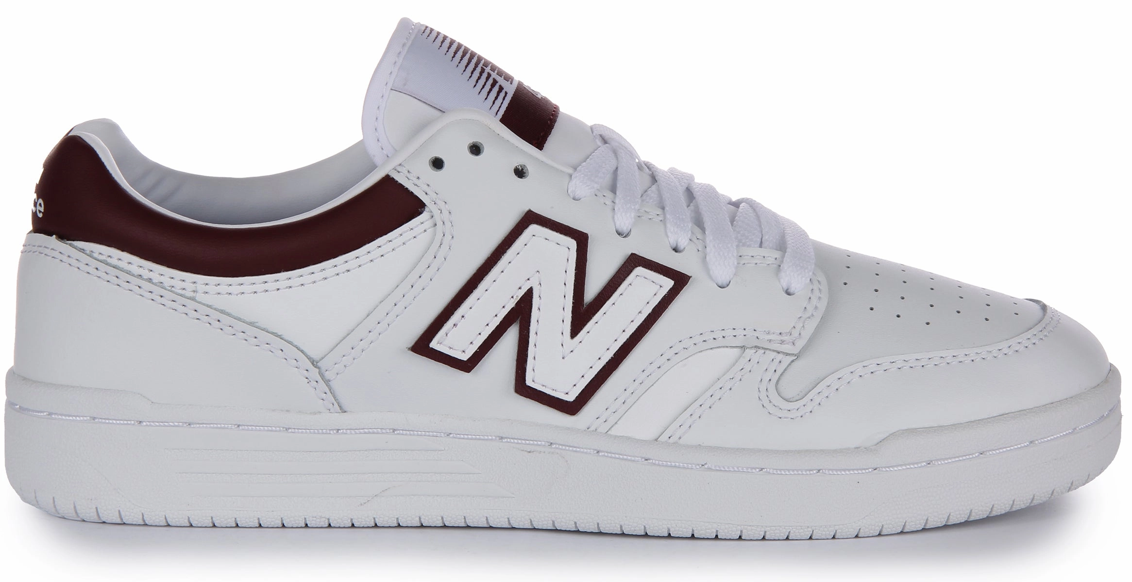 New Balance BB 480 LDB In White Maroon For Men Shoes New Balance