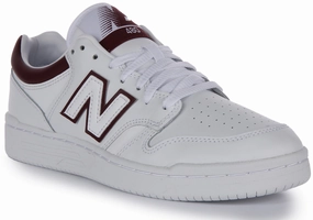 New Balance BB 480 LDB In White Maroon For Men Shoes New Balance