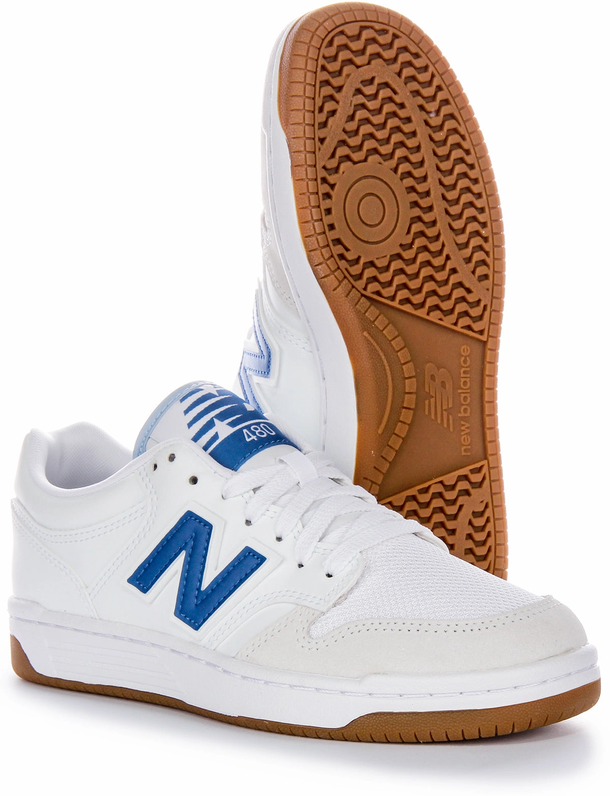 New Balance BB 480 LFB In White Blue Shoes New Balance
