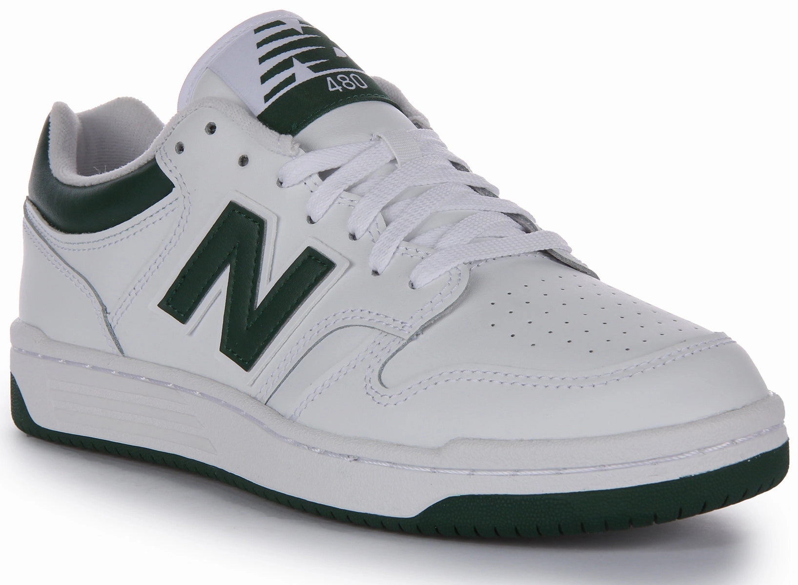 New Balance BB 480 LNG In White Green Shoes New Balance