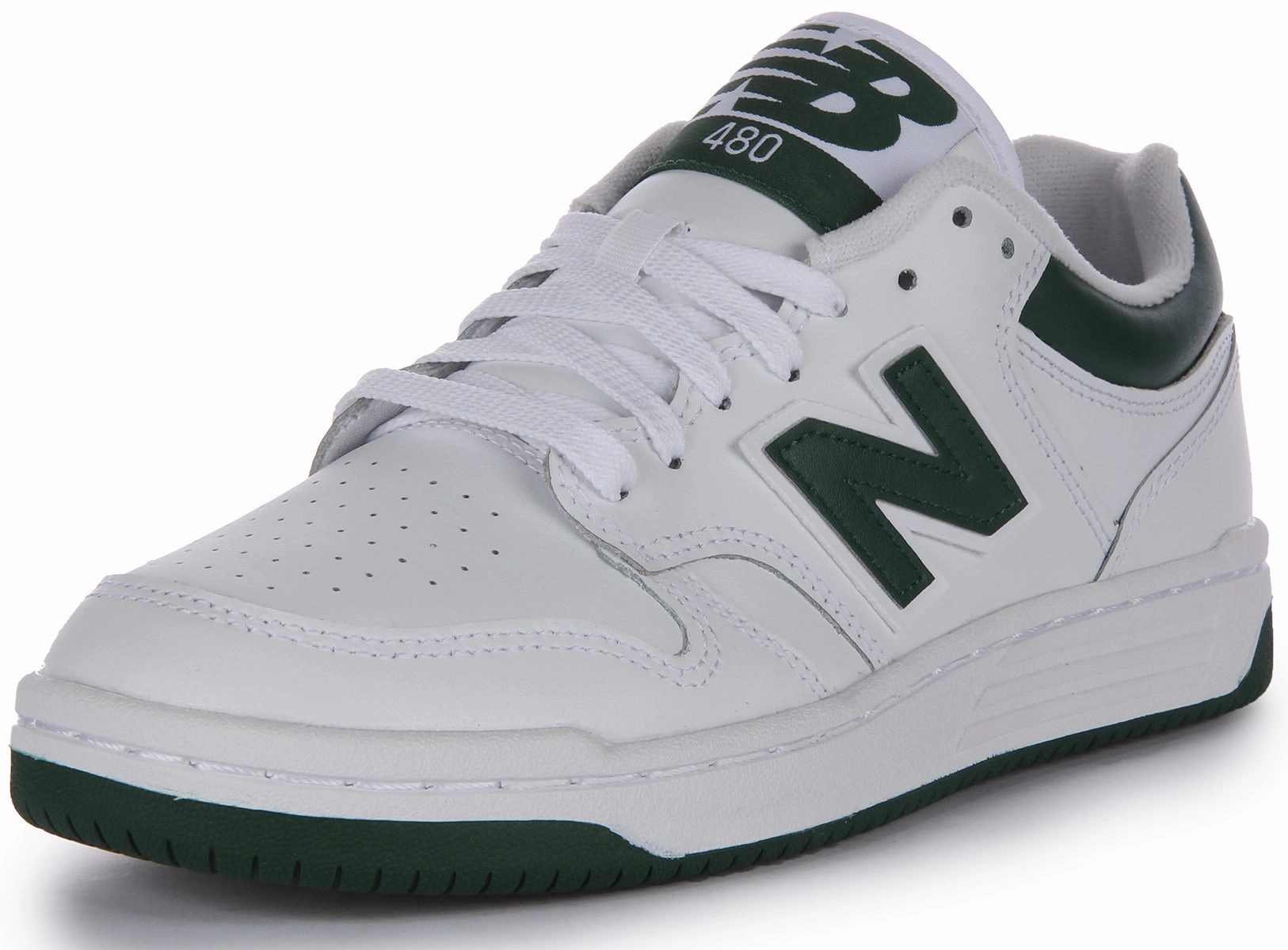 New Balance BB 480 LNG In White Green Shoes New Balance