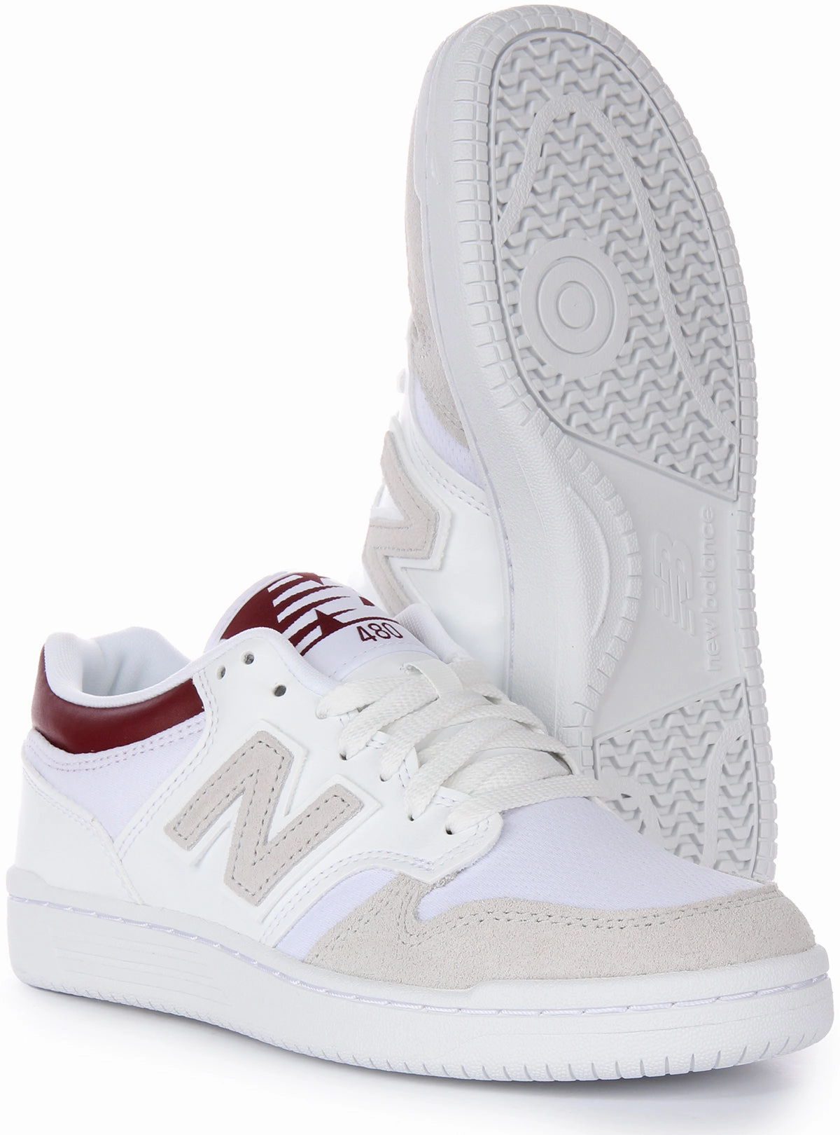 New Balance BB 480LKB In White Red For Men Shoes New Balance