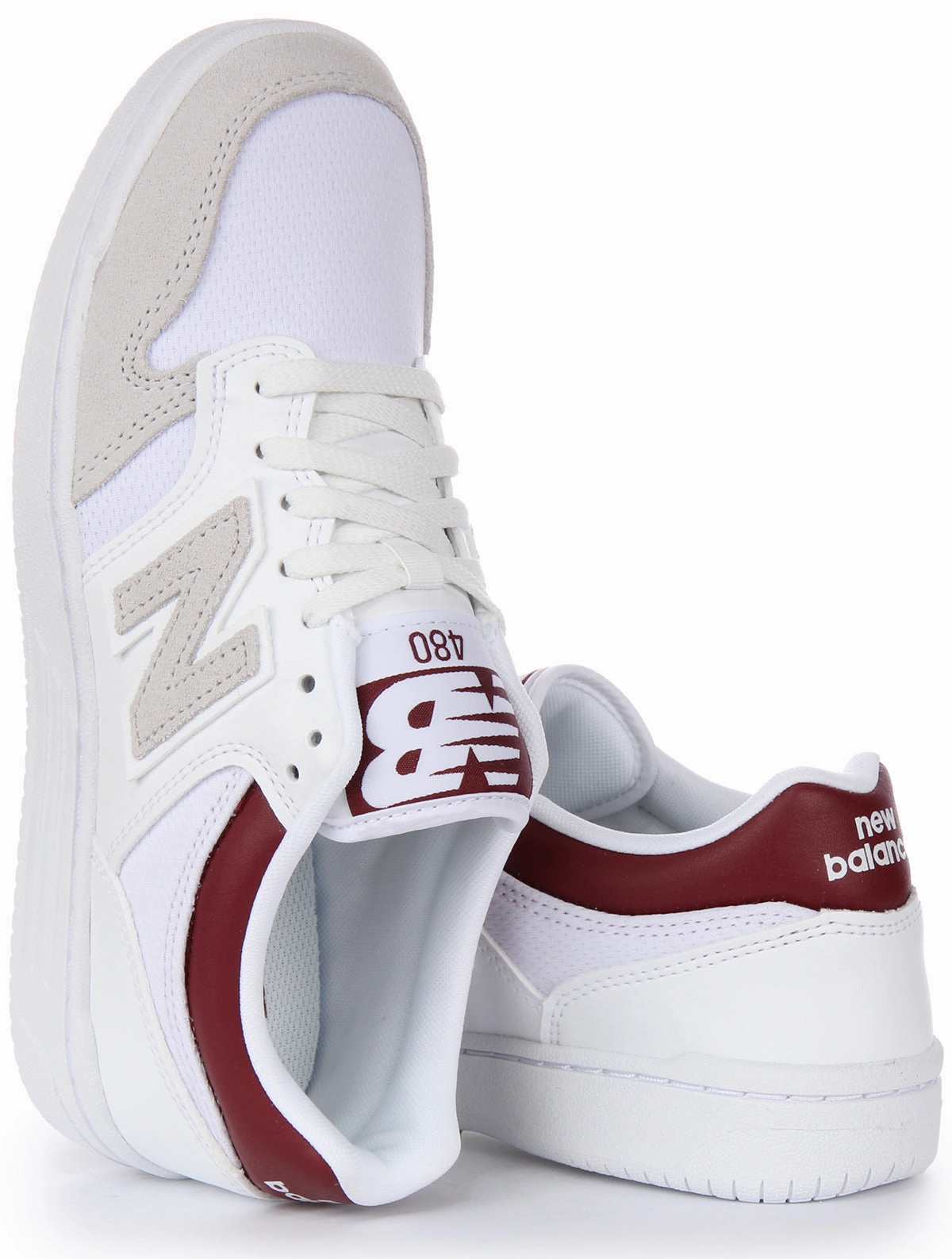 New Balance BB 480LKB In White Red For Men Shoes New Balance