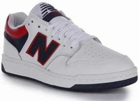 New Balance BB 480LNR In White Navy Red Shoes New Balance
