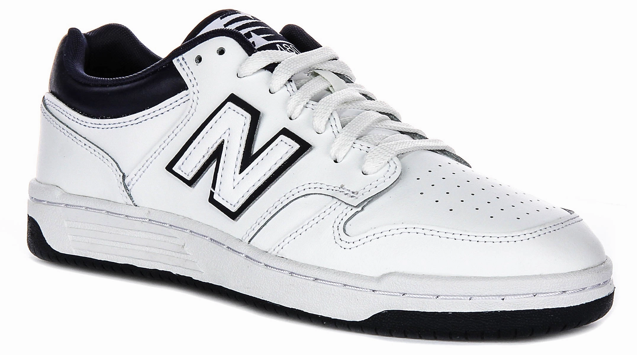 New Balance BB 480Lwn In White Navy Shoes New Balance