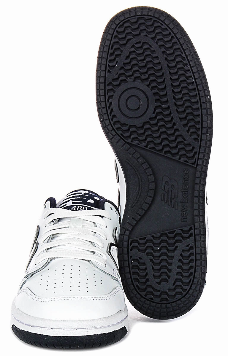 New Balance BB 480Lwn In White Navy Shoes New Balance