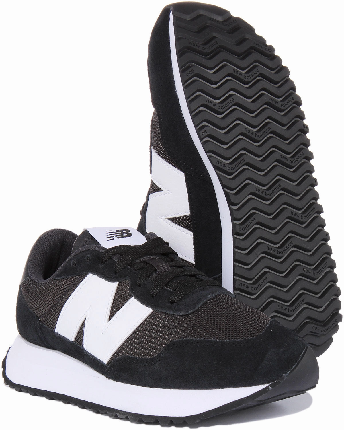 New Balance Ms237 In Black White Shoes New Balance