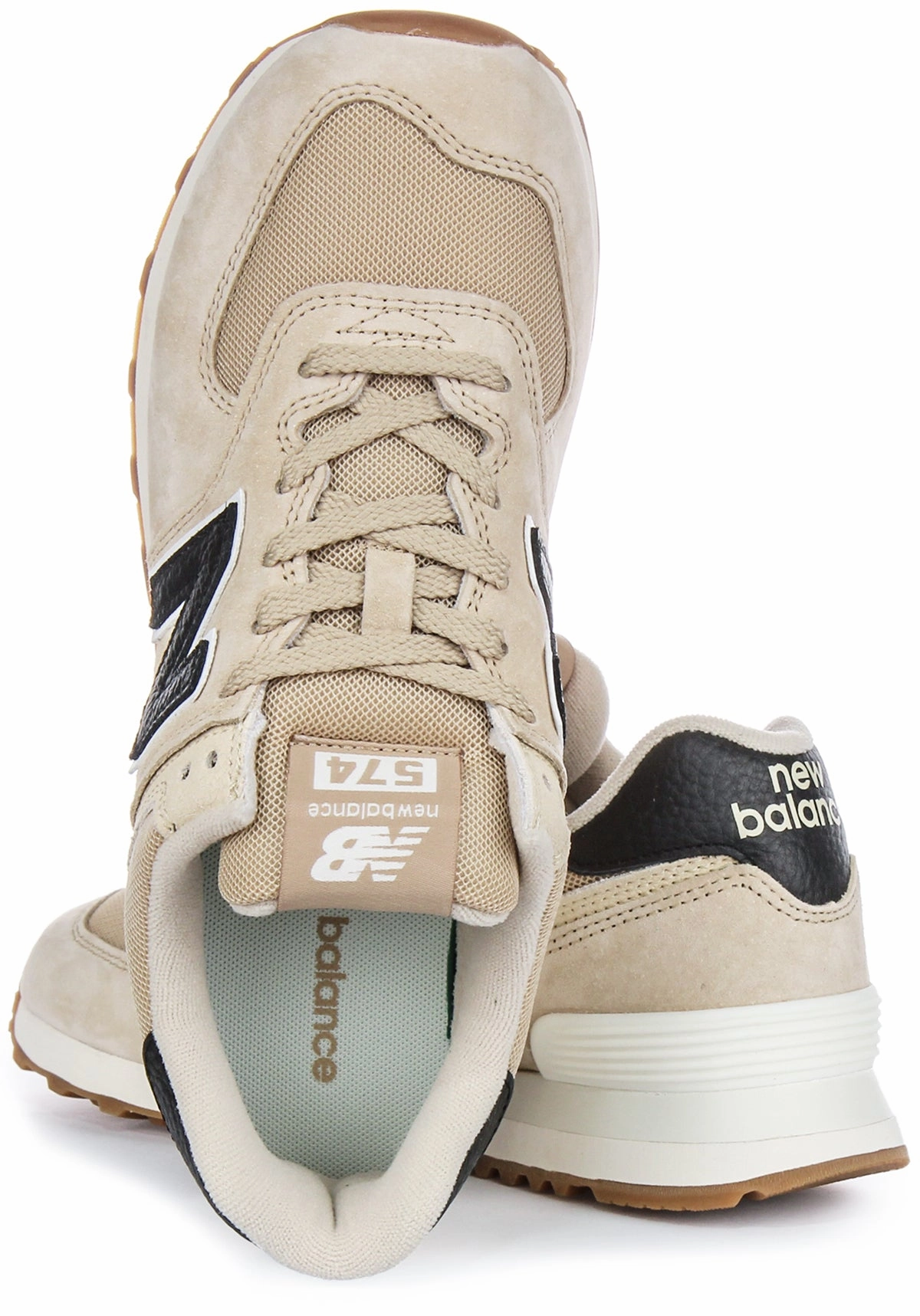 New Balance U574 RAC In Beige Black Shoes New Balance