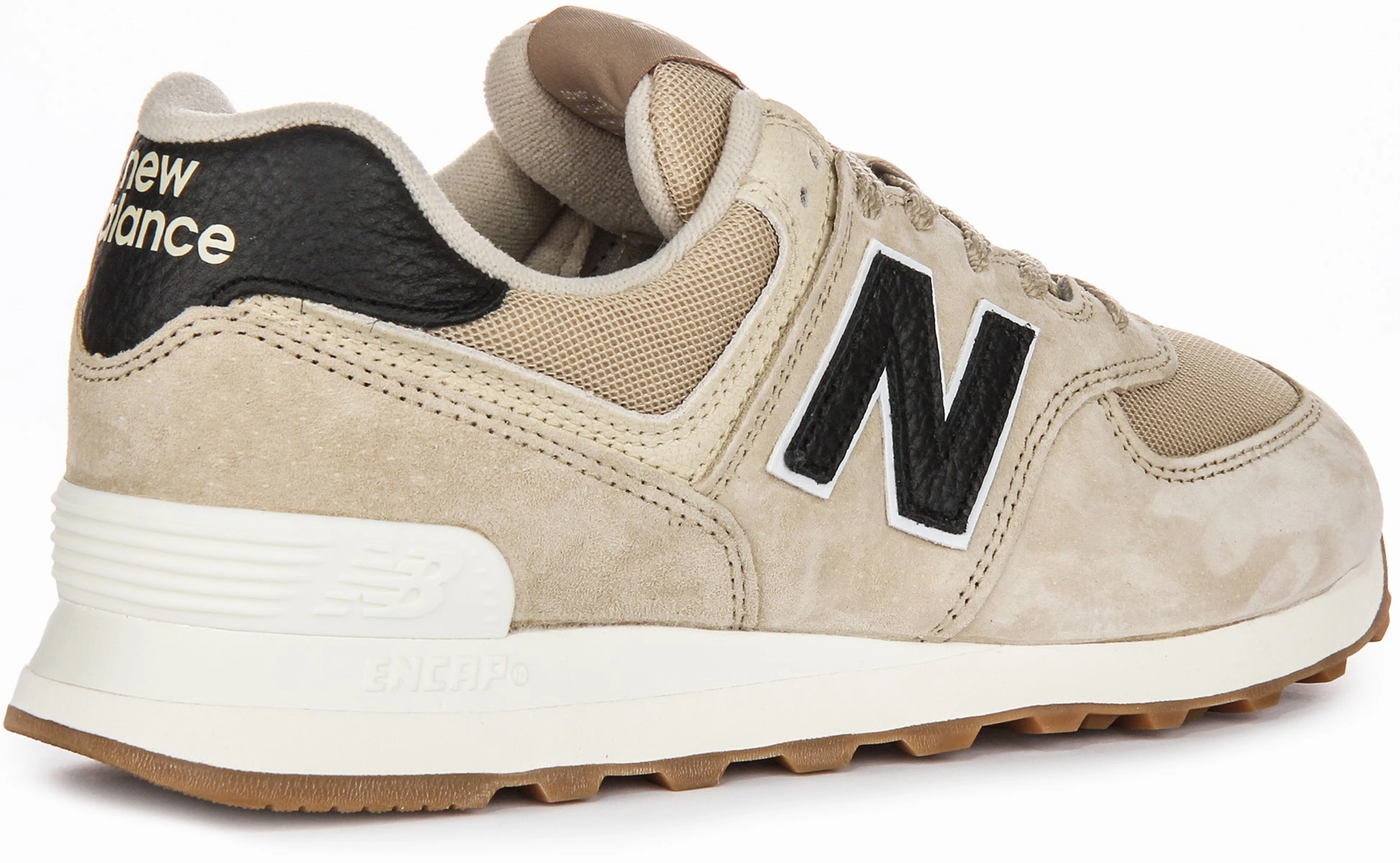 New Balance U574 RAC In Beige Black Shoes New Balance