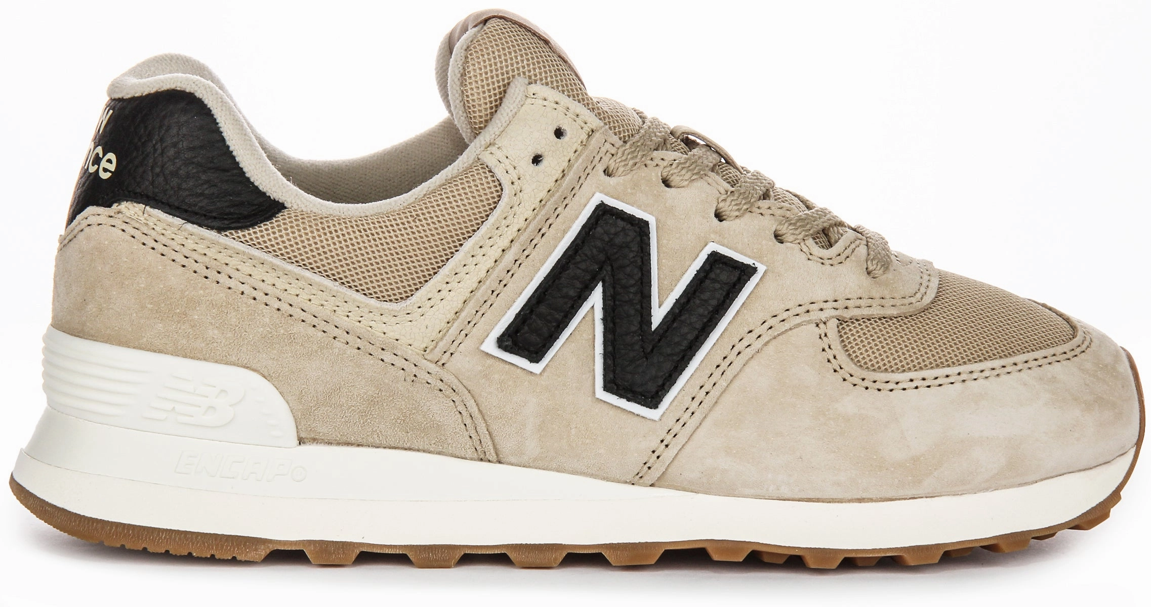 New Balance U574 RAC In Beige Black Shoes New Balance