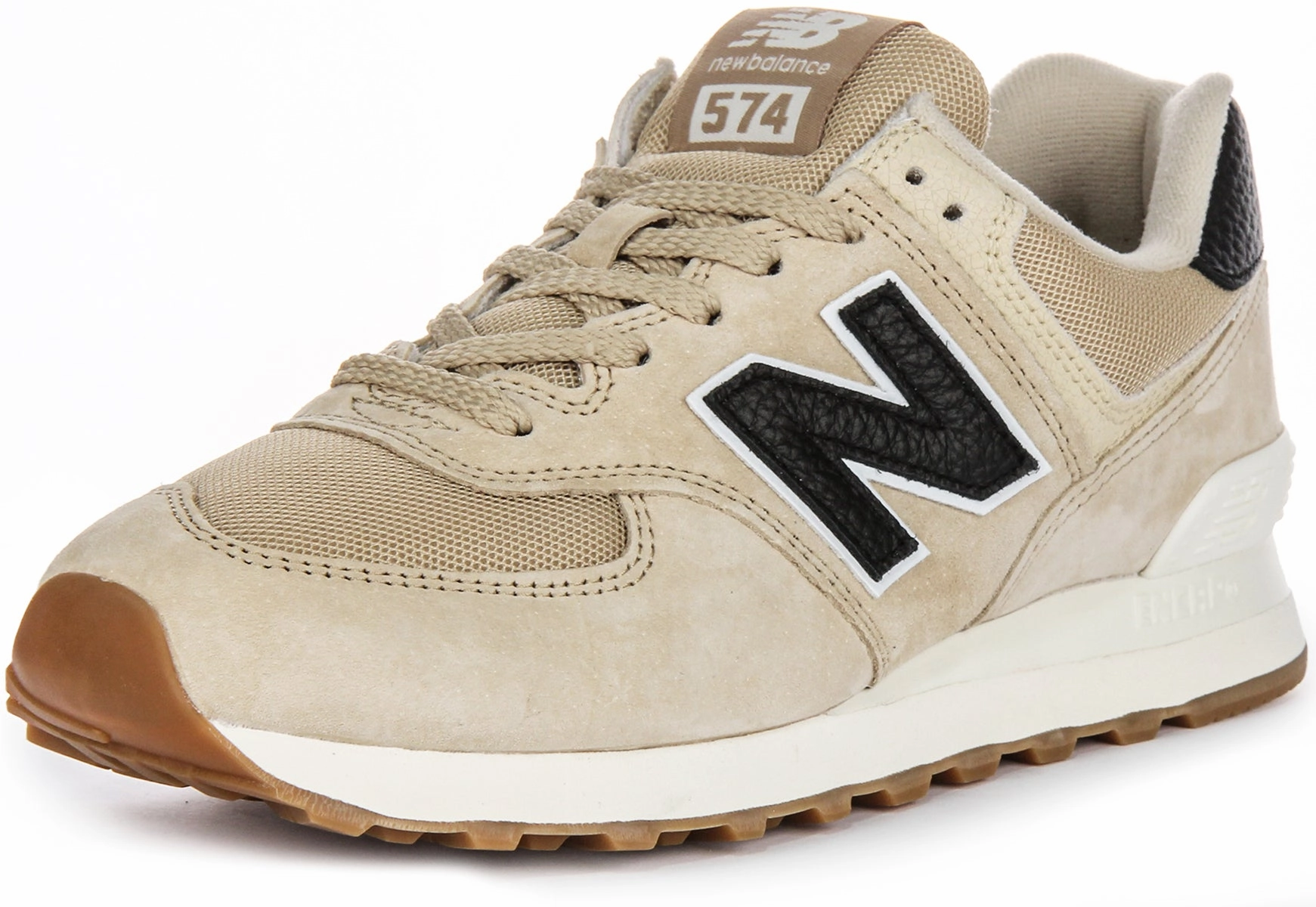 New Balance U574 RAC In Beige Black Shoes New Balance
