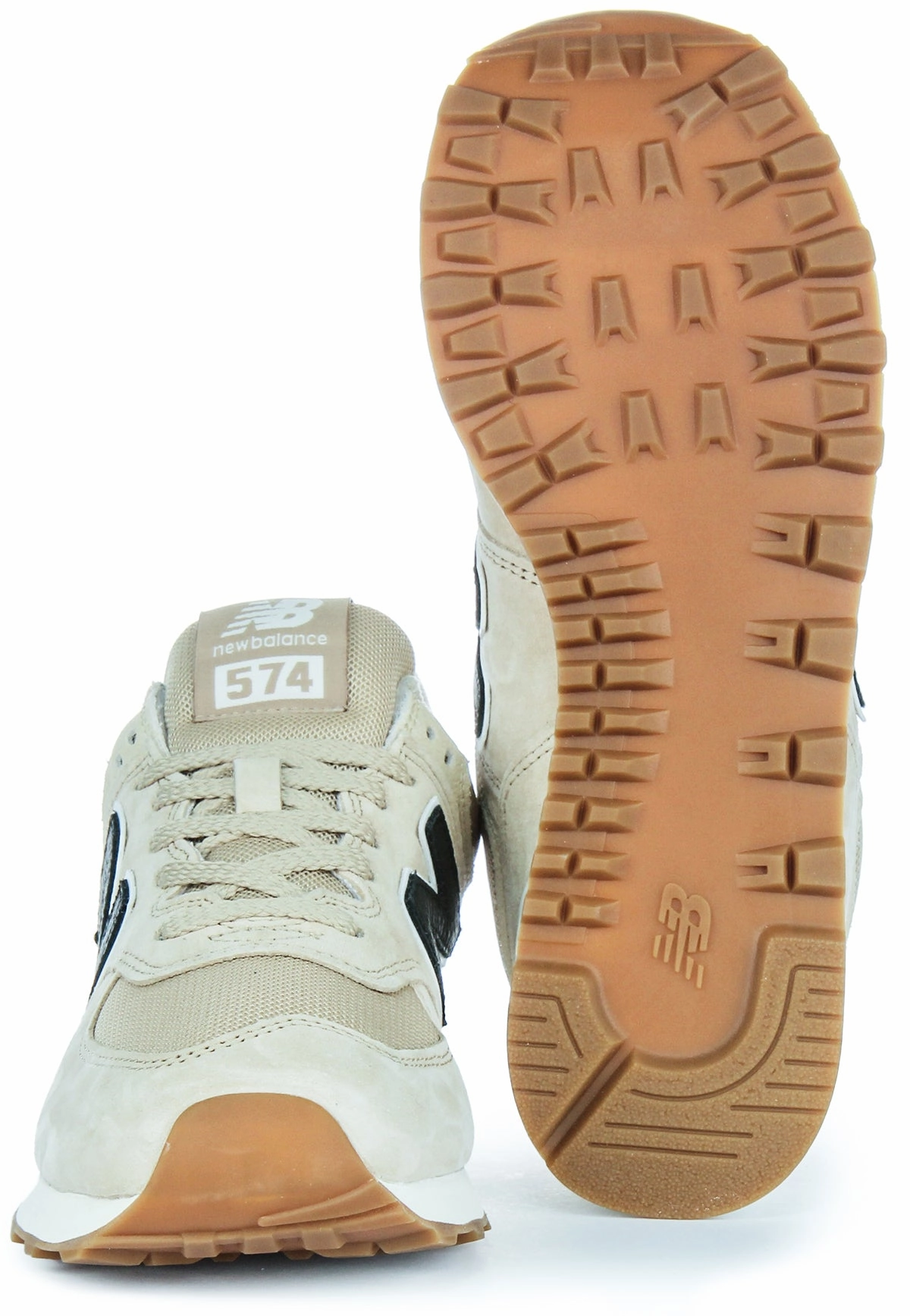 New Balance U574 RAC In Beige Black Shoes New Balance