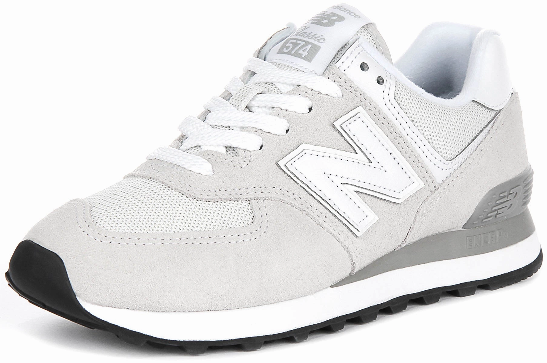 New Balance WL574 EVW In Grey White For Women Shoes New Balance