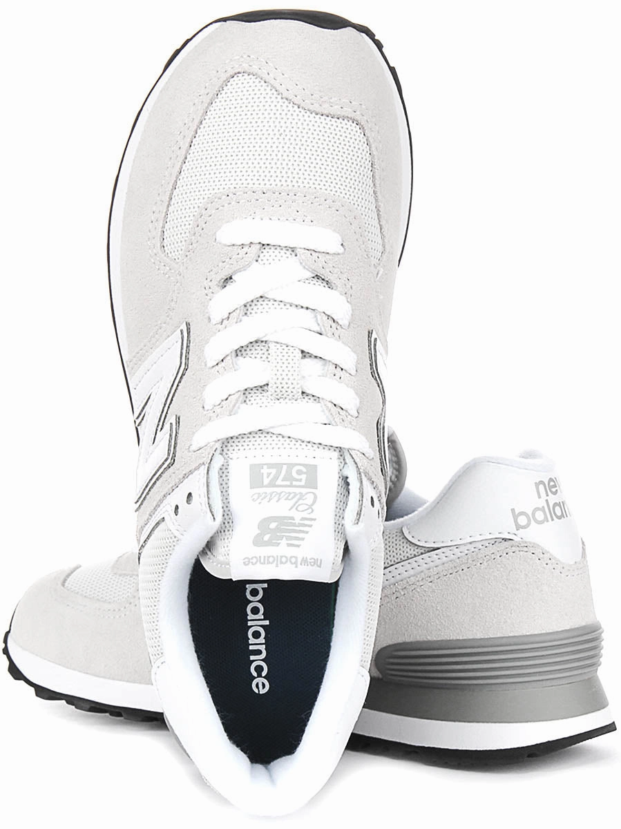 New Balance WL574 EVW In Grey White For Women Shoes New Balance