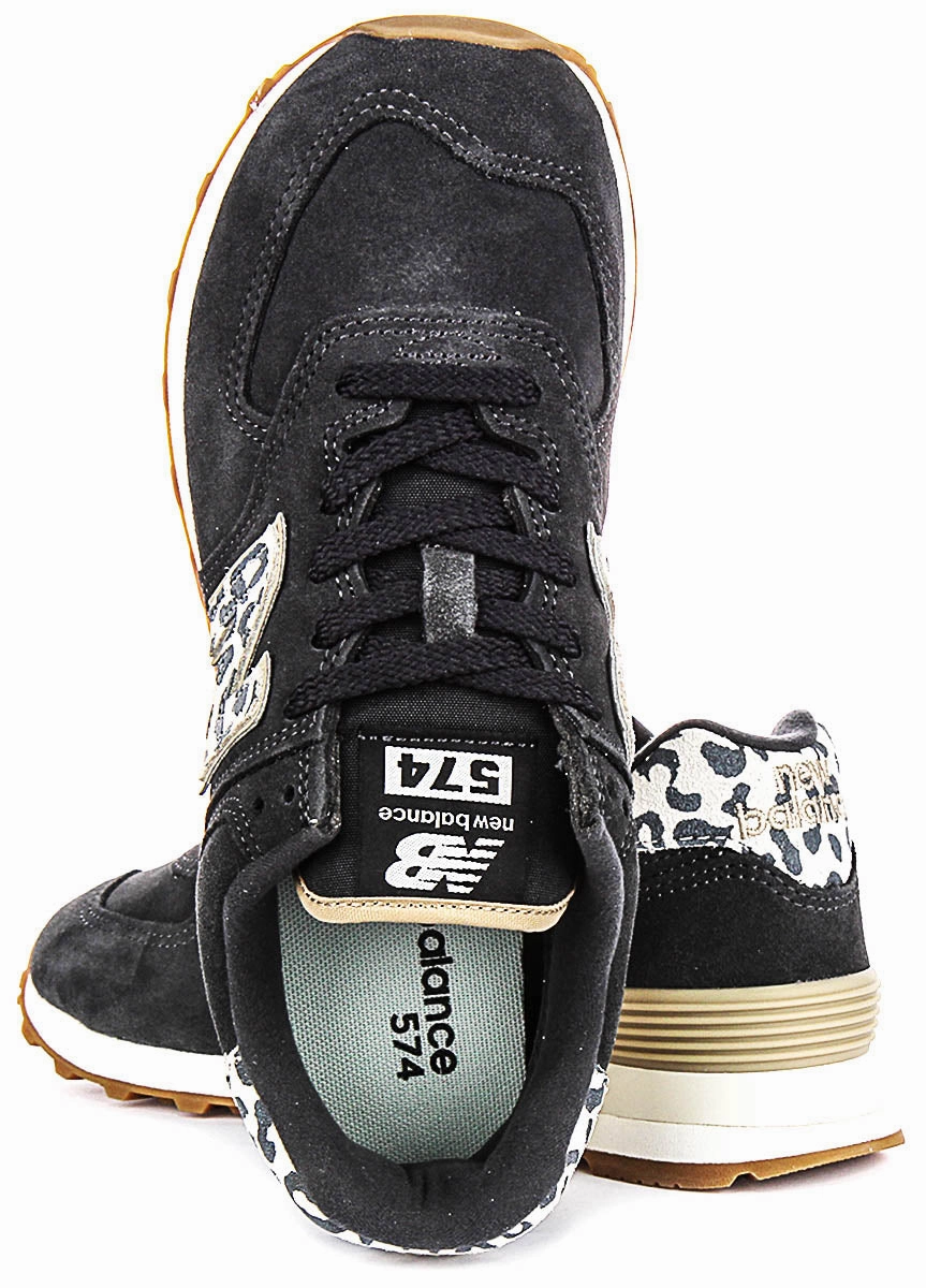 New Balance WL 574XE2 In Charcoal Leopard For Women Shoes New Balance