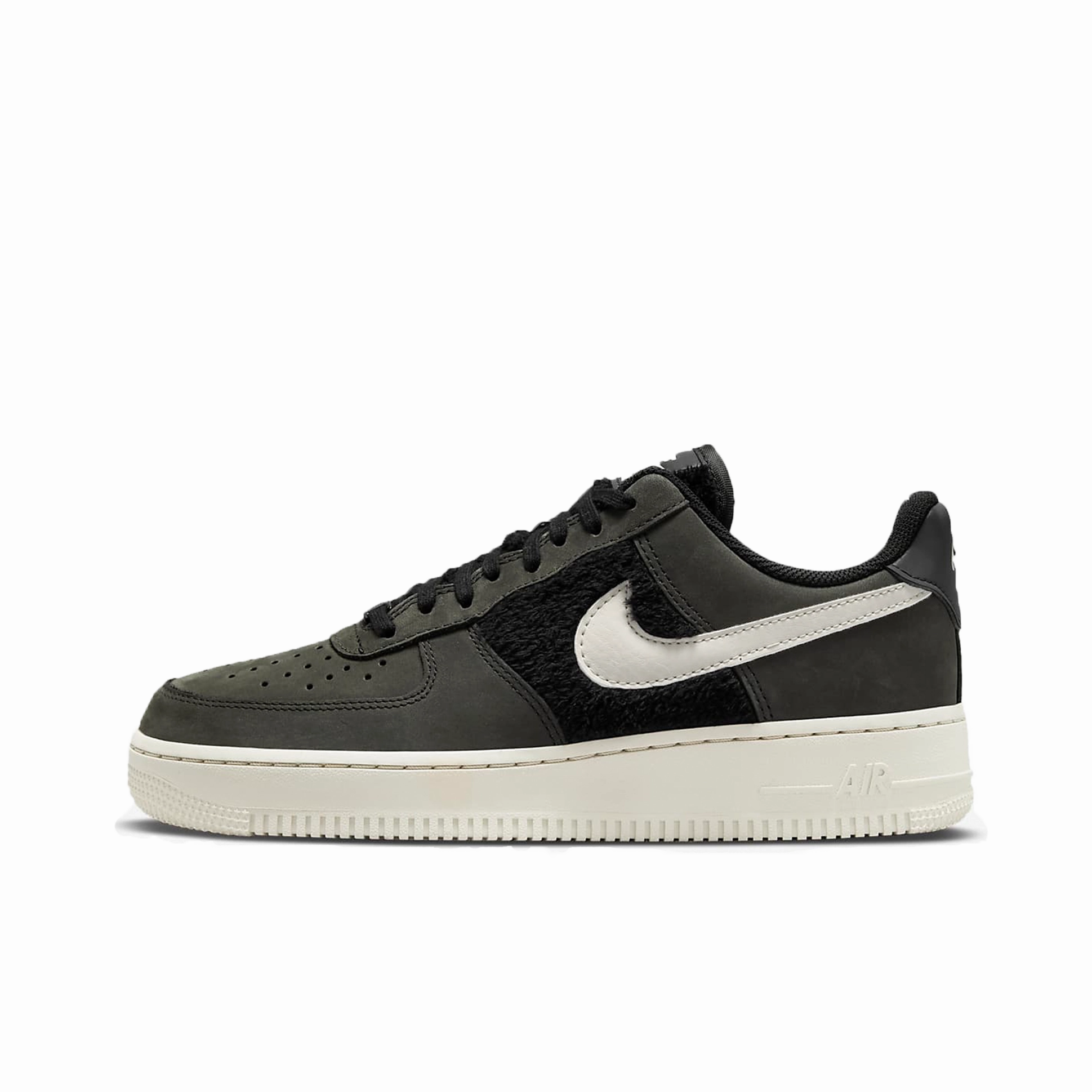Nike Air Force 1 Faux Fur Black Light Bone (Women's)