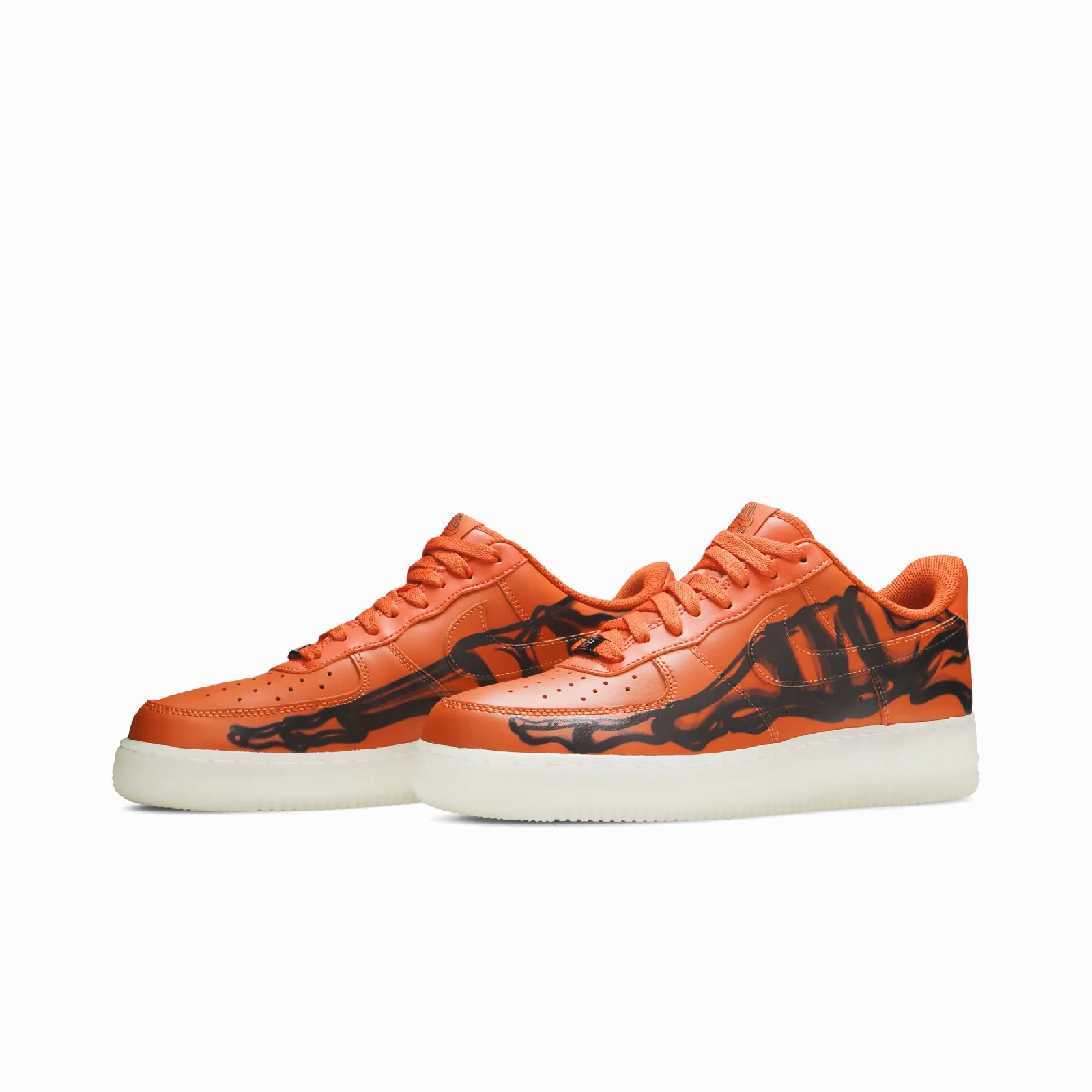 Nike Air Force 1 Low 07 QS Orange Skeleton Halloween