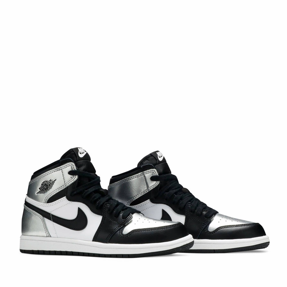 NIKE AIR JORDAN1 HIGH SILVER TOE PRESCHOOL -