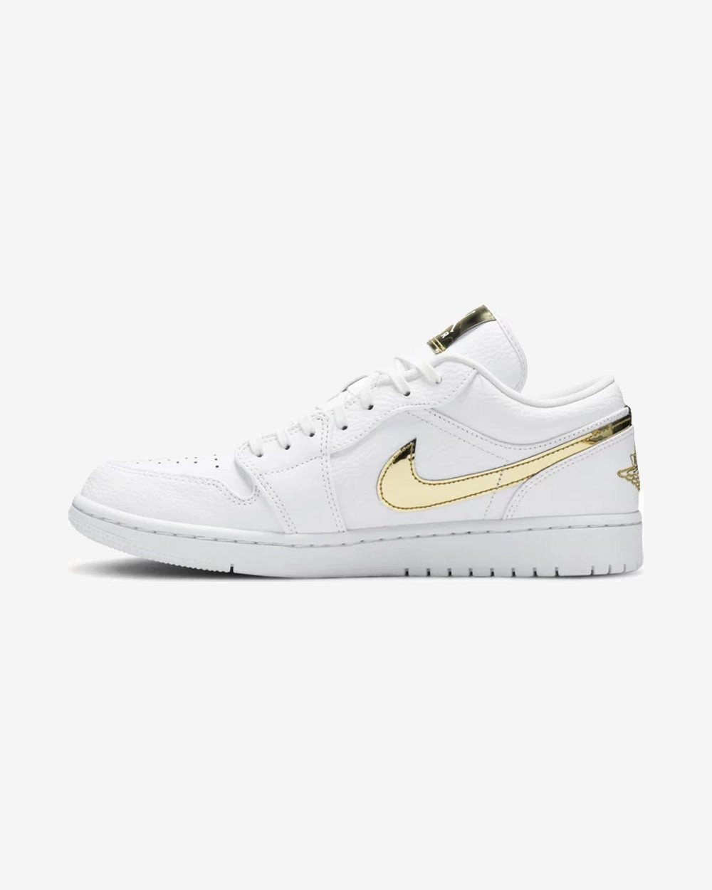 NIKE AIR JORDAN1 LOW WMNS WHITE METALLIC GOLD (NEW)